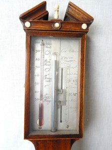 Antique L Alteria Georgian English Mahogany Stick Barometer